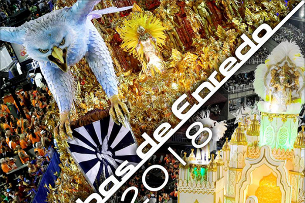 Eis a capa do disco com sambas de enredo do Carnaval carioca de 2018