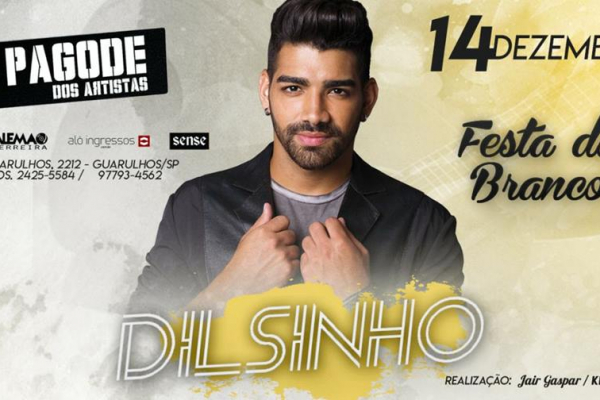 Pagode dos Artistas apresenta Dilsinho na Festa do Branco do Rancho Sertanejo.