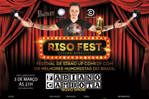 Teatro Opus apresenta: Riso Fest, edição especial com Fabiano Cambota.
