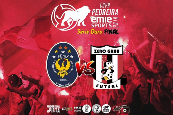 Fênix Itaim e Zero Grau decidem o titulo da Copa Pedreira Emie Sports de Futsal 2018