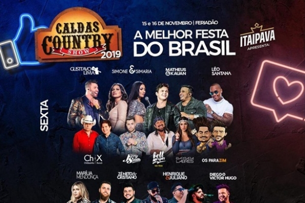 Caldas Country Show agita o último feriadão prolongado do ano com timaço de grandes artistas e público do Brasil todo