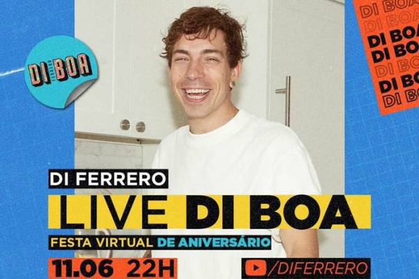 No dia do seu aniversário, Di Ferrero comemora com Live Di Boa