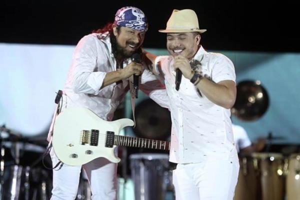 Bell Marques promove encontro de trios com Wesley Safadão na Live do Fortal