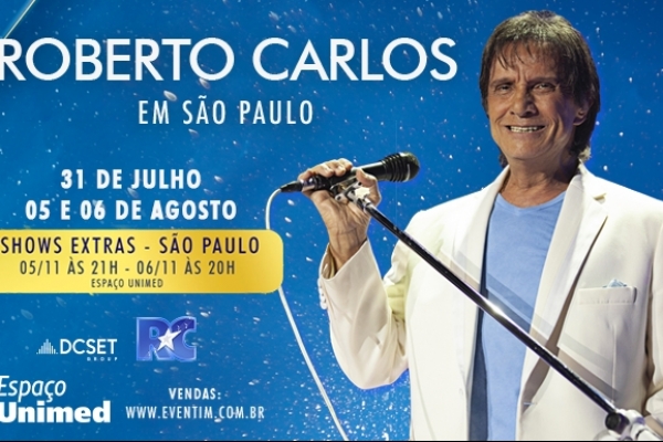 Roberto Carlos faz temporada especial no Espaço Unimed