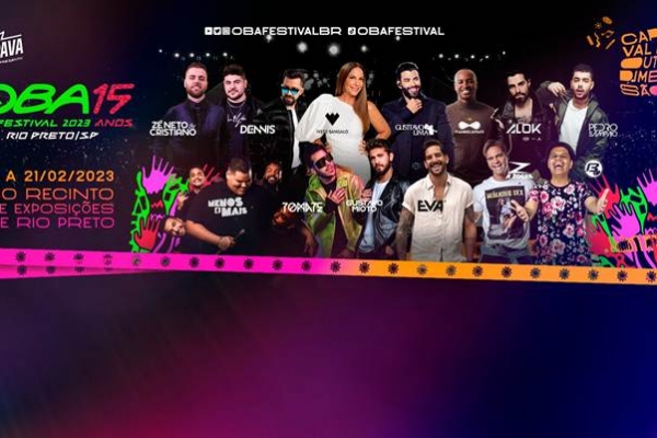 Os 15 anos do Oba, já está com a line up completo e temas confirmados
